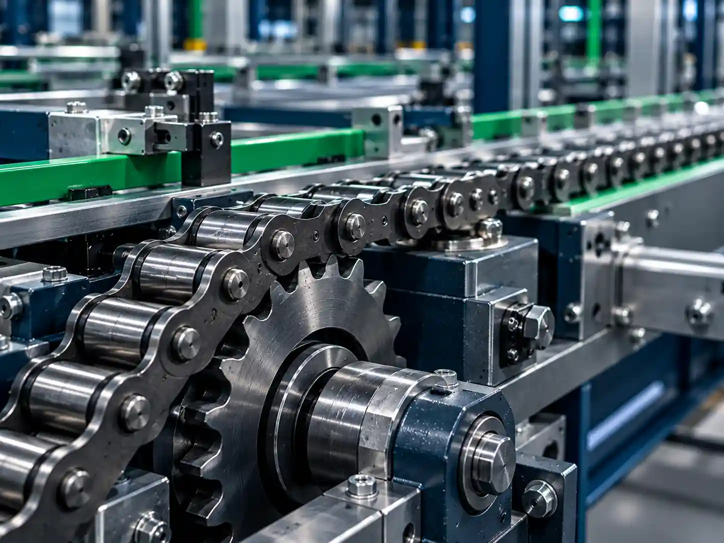 Industrial conveyor chain system