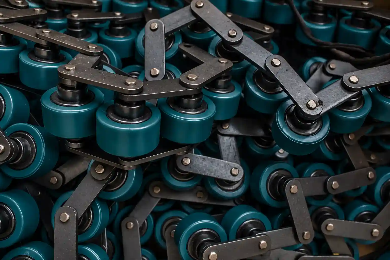 Industrial conveyor components and chains