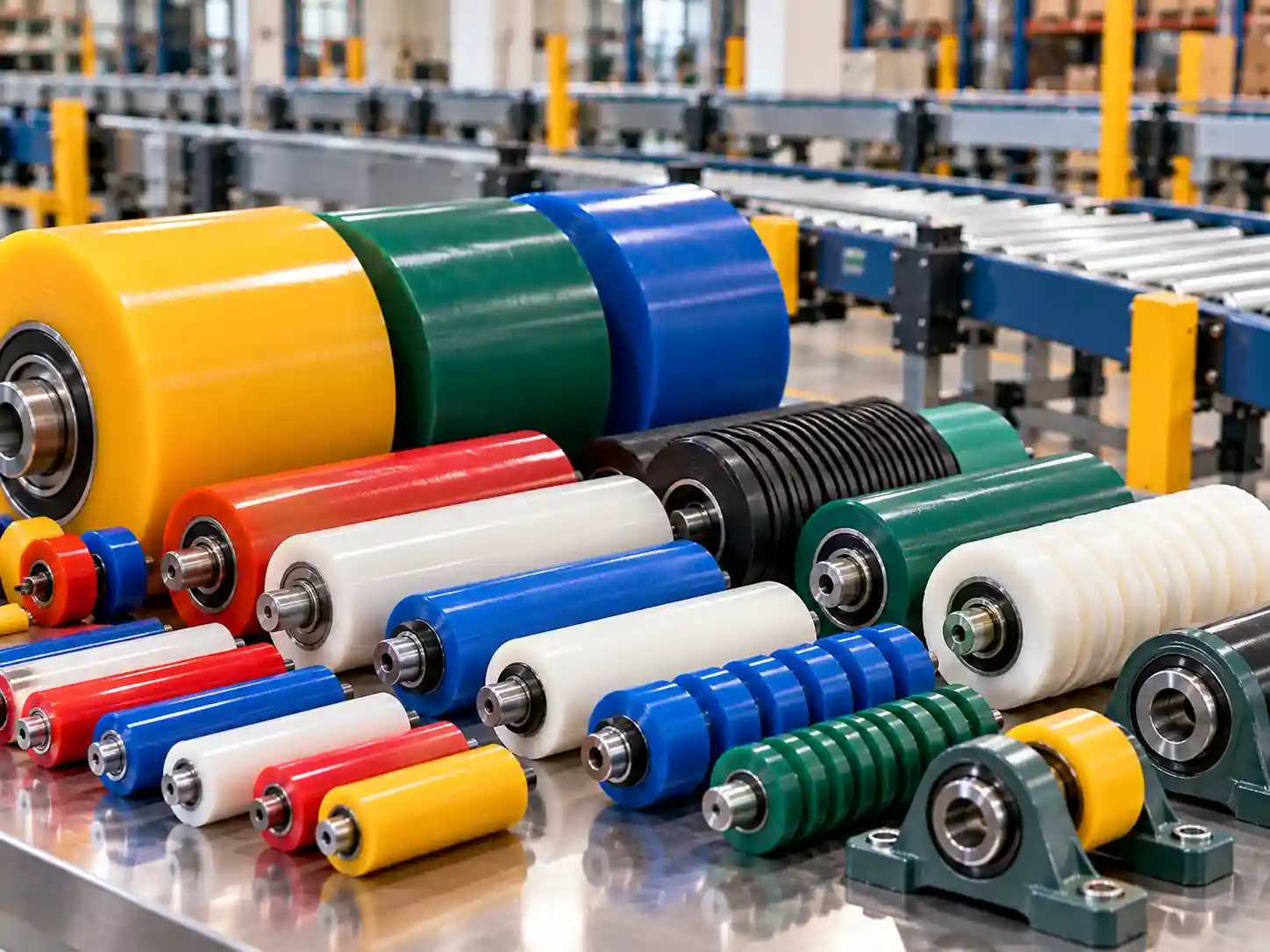 Polyurethane industrial rollers and moulded components