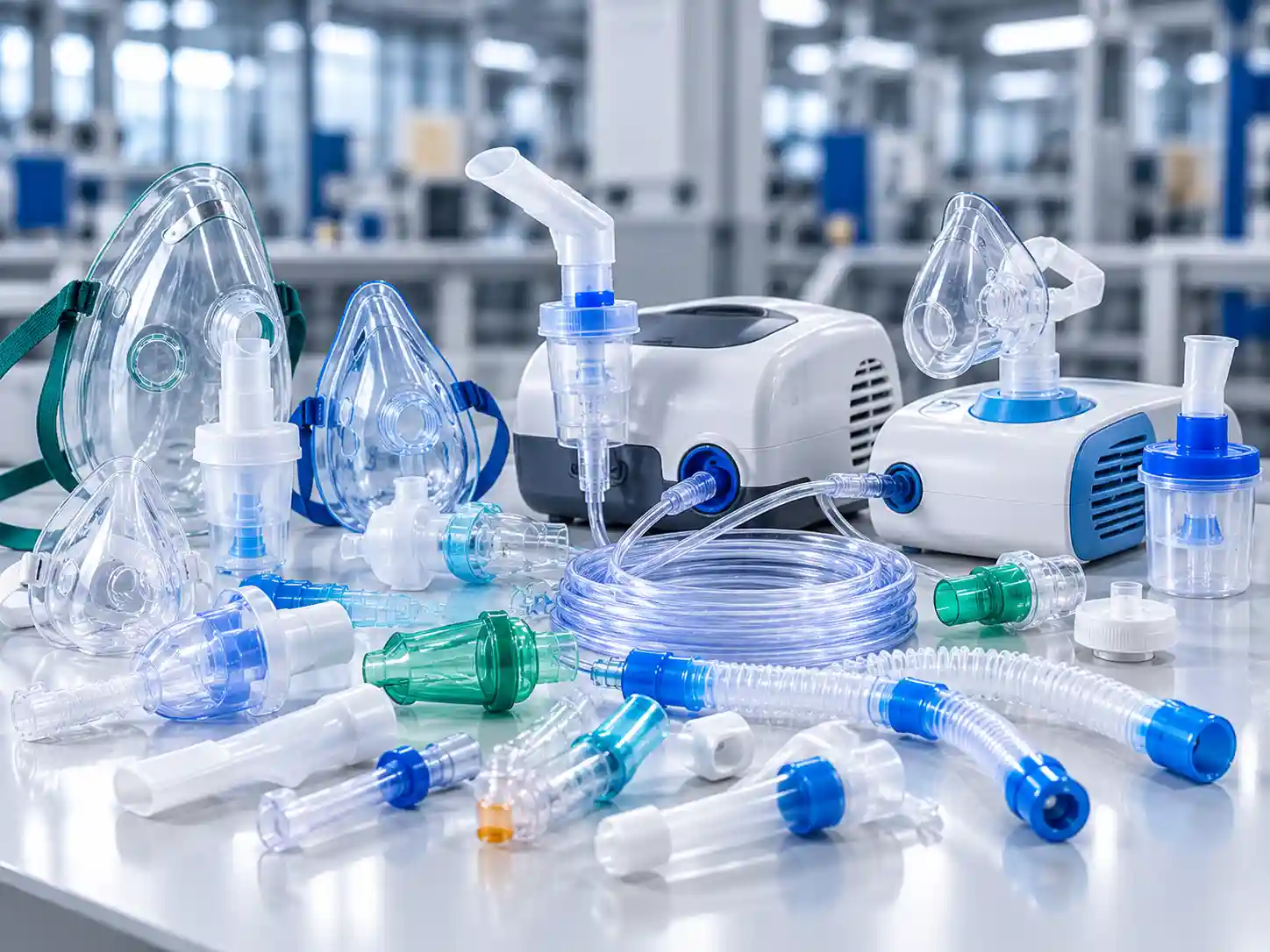 Medical respiratory care equipment and breathing circuits